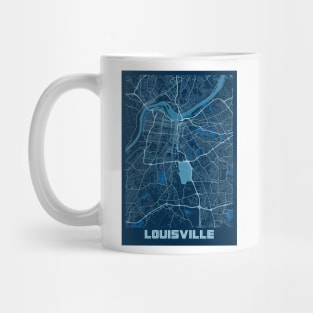 Louisville - Kentucky Peace City Map Mug